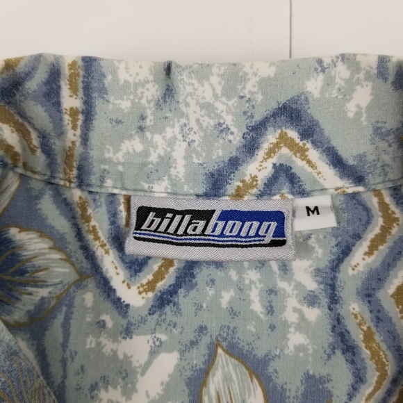 Billabong tropical short sleeve button up shirt M - Picture 3 of 7